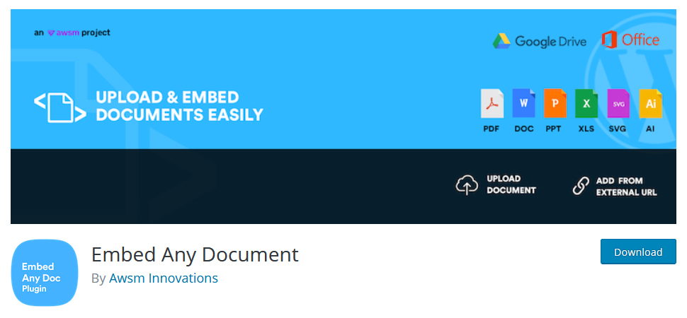 embed any documents wordpress pdf plugin
