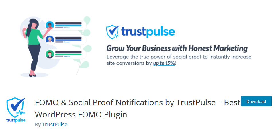 trustpulse wordpress notification bar plugin