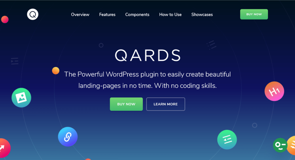 qards landing page builder