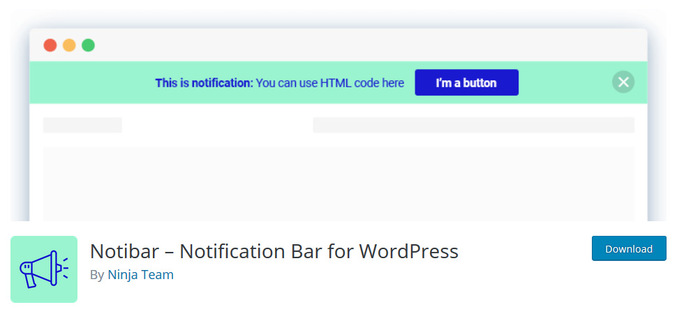 notibar notification bar wordpress plugin