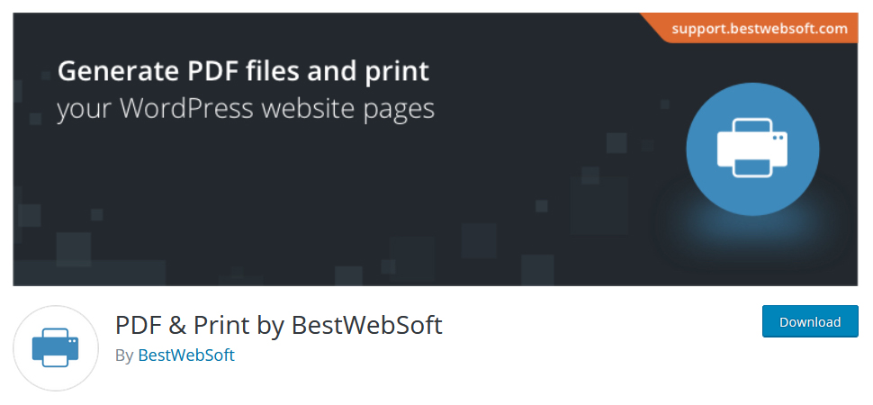 pdf and print by bestwebsoft
