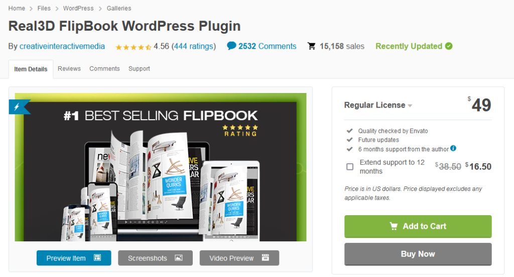 real3d flipbook wordpress plugin