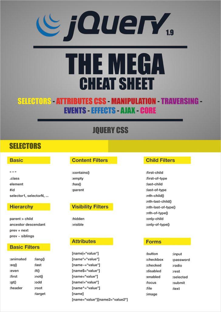 jquery mega cheat sheet
