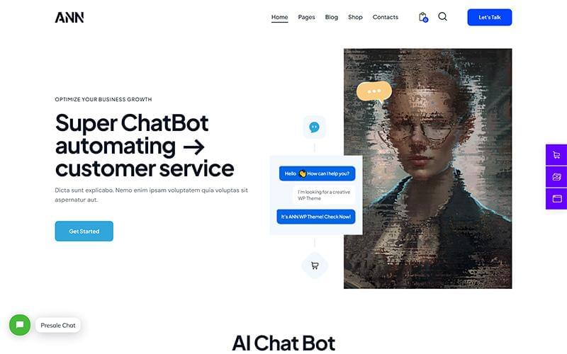 AI ChatBot for Customer Service WordPress Website
