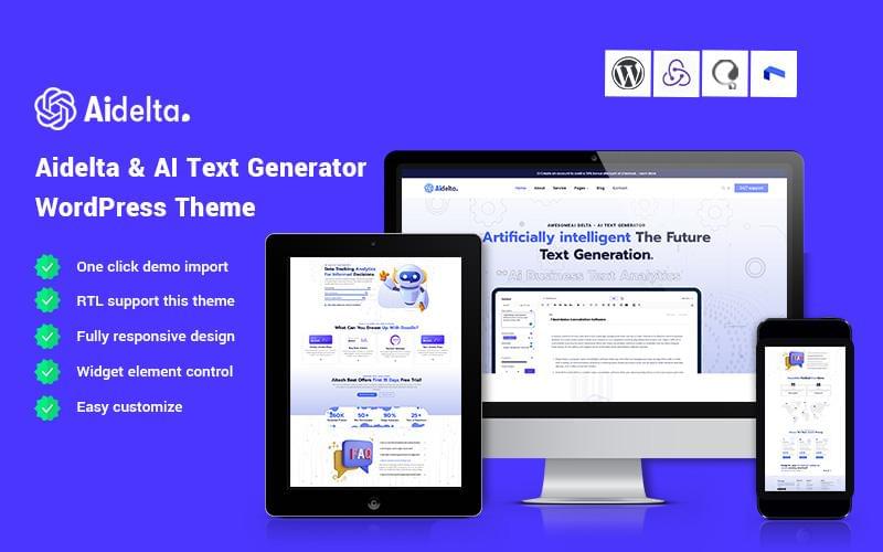AI Text Generator Ready Made WordPress Website