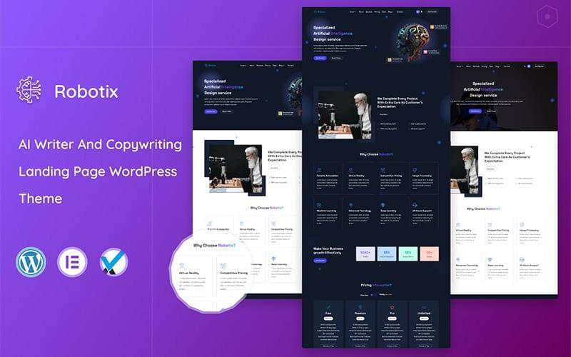 AI Writer & Copywriting Landing Page WordPress Theme