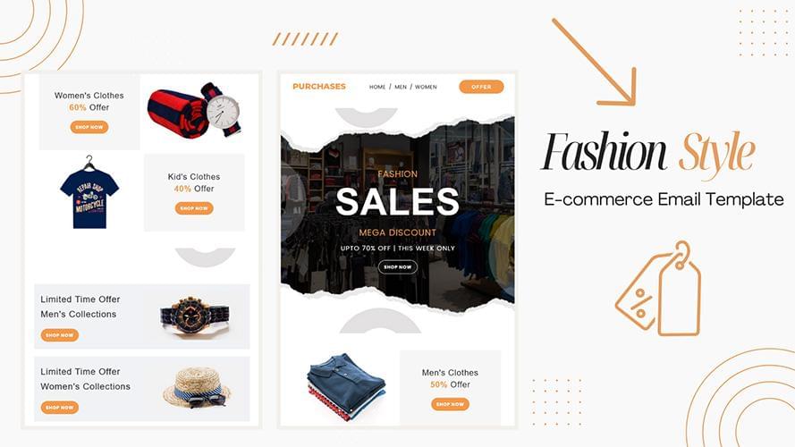 AZI Clothing Fashion E-commerce Email Template