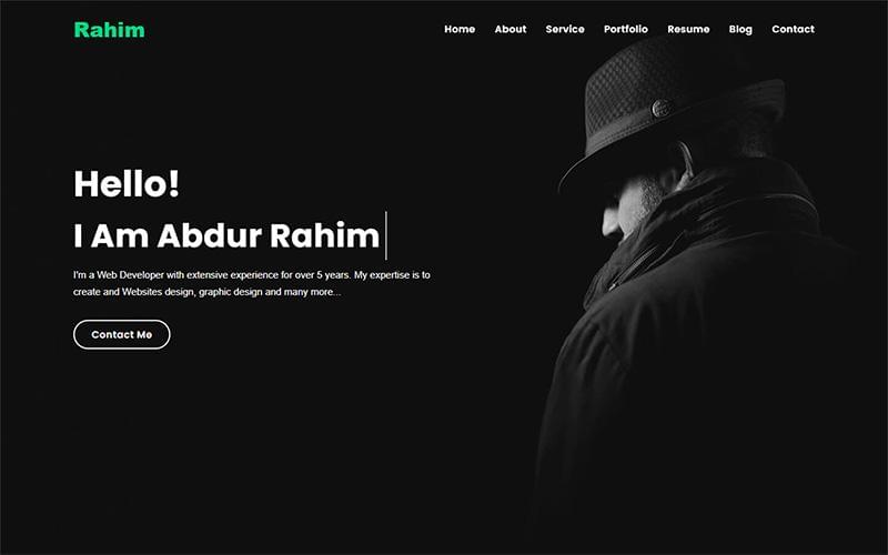 Entrepreneur Personal Portfolio HTML5 Landing Page Template
