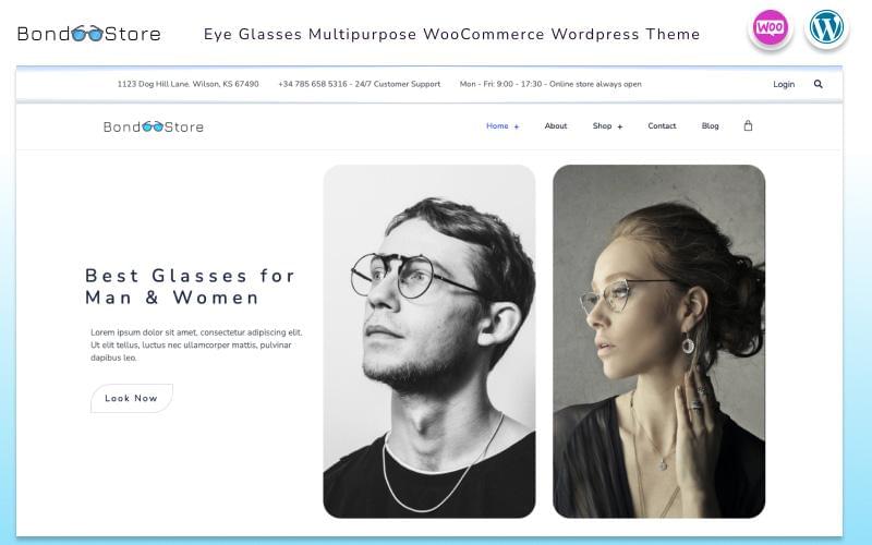 Eye Glasses Multipurpose Shop WooCommerce Wordpress Theme
