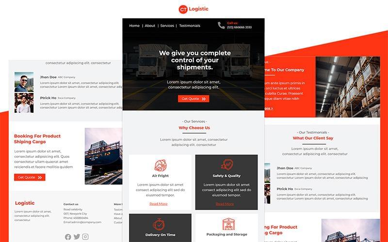 Multipurpose Logistic Delivery Email Template