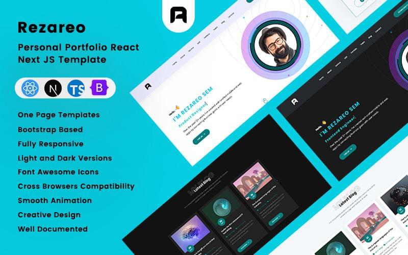 Product Designer Personal Portfolio React Next JS Landing Page Template