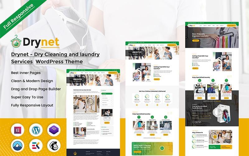 Dry Cleaners Pearland and laundry Services WordPress Theme