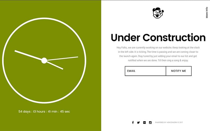 under construction page html